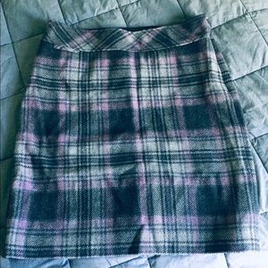 LL Bean Wool Plaid Skirt